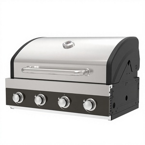 เตาบาร์บีคิวแก๊สสแตนเลสแบบฝังในเคาน์เตอร์ พร้อมเตาอบ ย่าง<span class=keywords><strong>ปลา</strong></span> ปิ้งย่างไร้ควัน ป้องกันสนิม 4 หัวเตา - Product Image 1