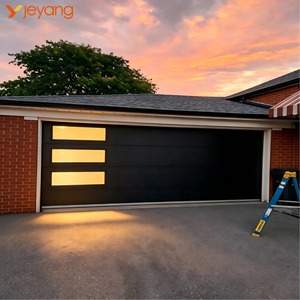 <span class=keywords><strong>Porte</strong></span> de <span class=keywords><strong>garage</strong></span> sectionnelle automatique <span class=keywords><strong>isolée</strong></span> moderne, standard américain, très vendue, avec panneaux de fenêtres rectangulaires pour les maisons - Product Image 1