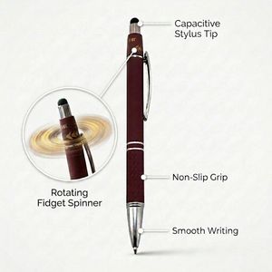 Stylo exécutif en métal 3 en 1 avec logo personnalisé pour cadeaux promotionnels, avec stylo à bille rotatif à bille de décompression gyroscopique - Product Image 6