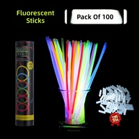 Bracelet fluorescent très vendu, 100 pièces, bracelet lumineux jetable pour concert, vente directe du fabricant, vente en gros