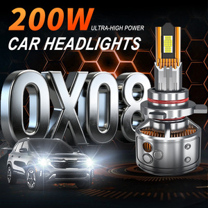 Bombilla <span class=keywords><strong>LED</strong></span> para Faros Delanteros Kaidengzhe con Certificación ECE <span class=keywords><strong>R37</strong></span>, 9012, 200W, 20000LM, 6500K, Canbus, Haz de Luz 1:1, Mini Luz <span class=keywords><strong>LED</strong></span> para Auto - Product Image 1