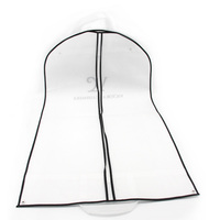 Sacs de rangement pour vêtements en gros avec fenêtre en PVC, sacs de rangement pour costumes à fermeture éclair