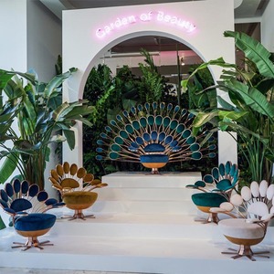 Tapicería de lujo Azul Moderno Diseño único Estilo europeo Forma de pavo real Animal Ocio Sofá <span class=keywords><strong>Silla</strong></span> Sala de estar Comedor - Product Image 6