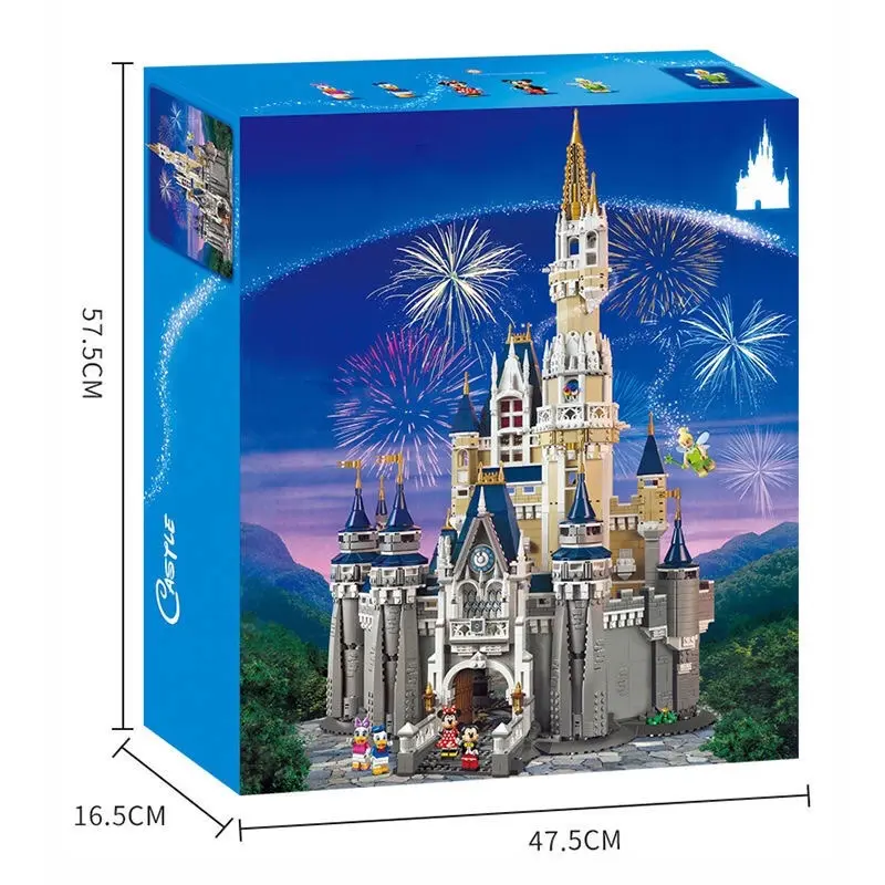6005 Дисней Волшебный замок строительные блоки для детей игрушечные кирпичи включают 4090 шт. С 4 символами модель здания MOC
