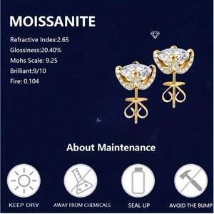 Pendientes de Botón Minimalistas Personalizables, Chapados en Oro, Color Dorado, Plata de Ley 925, para Regalos de San Valentín - Product Image 6