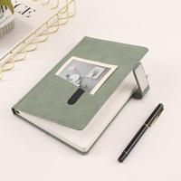 Carnet A5 personnalisé avec fermeture à boucle et pochette pour téléphone, journal de bureau, cadeau, couverture en papier imprimé, vente en gros OEM