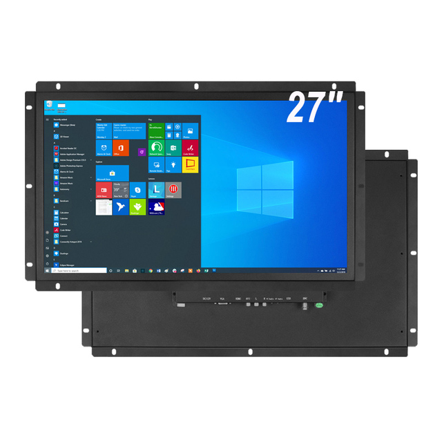 Factory Price OEM 27 Inch 1920*1080 Open Frame Lcd Display Wall Mount Capacitive Industrial Touch Screen Monitor HD-MI VGA