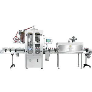 Plastic PET PVC Jars Cans Water Bottle Beverage Applicator Heat Automatic Shrink Sleeve Labeling Machine