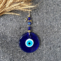 Fait à la main turc mauvais œil pendentifs grande taille bohème tenture murale ornement bonne chance jardin décor à la maison avec format de corde