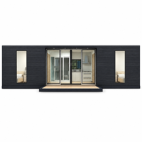Villa préfabriquée de luxe à double vitrage, maison modulaire compacte, maison conteneur, unité à ossature métallique et panneaux sandwich