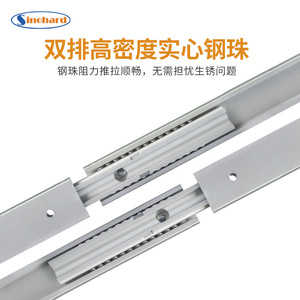 Rail de glissière en alliage d'aluminium SinoHard, course de 150 mm, longueur étendue de 305 mm, guide linéaire à double rangée de roulements à billes pour tiroir d'équipement - Product Image 3