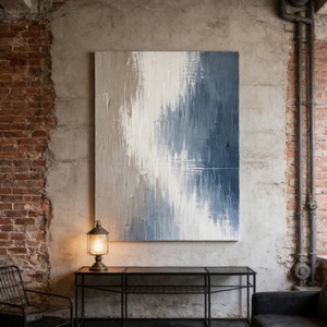 Art mural abstrait sur toile, décoration intérieure, nature morte abstraite, art texturé 3D fait main, moderne pour galerie et maison - Product Image 4