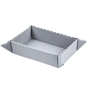 Silicone Folding Food Tray <b>Rectangle</b> Heat Resistant Table Mat <b>Placemat</b> Modern Design - Product Image 1