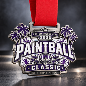 Médailles de sport et de compétition personnalisées pour l'événement de paintball classique de la côte ouest, médaille de finisseur, récompense souvenir, fabricant de médailles OEM ODM - Product Image 1