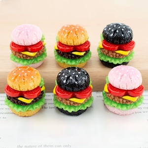 Juguete de Comida para Casa de Muñecas, Pastel de Hamburguesa <span class=keywords><strong>Multicapa</strong></span>, Accesorios de Resina con Pegamento en Crema, Colgante Decorativo - Product Image 2