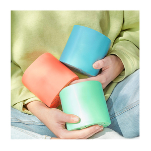 Altamente assorbente personalizzato <span class=keywords><strong>Wc</strong></span> Disolve rapido carta igienica prezzi all'ingrosso carta igienica riciclata carta velina con stampa - Product Image 2