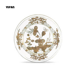 Set di <span class=keywords><strong>Piatti</strong></span> e Stoviglie in Ceramica dalla Forma Ondulata, Stampa Floreale <span class=keywords><strong>Vintage</strong></span>, in Fine Porcellana Bone China per Matrimoni - Product Image 4