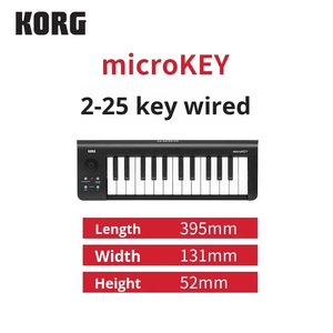 Clavier <span class=keywords><strong>MIDI</strong></span> numérique portable <span class=keywords><strong>KORG</strong></span> MICROKEY2 AIR 25 37 49 61 touches avec corps en plastique et batterie rechargeable - Product Image 2