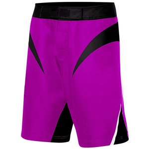 กางเกงขาสั้น MMA สำหรับผู้ชาย สีสันตัดกัน ดีไซน์แถบข้าง เอวยางยืด แห้งเร็ว สปอร์ต บอร์ดชอร์ต ผ้าโพลีเอสเตอร์ผสมคอตตอน - Product Image 5