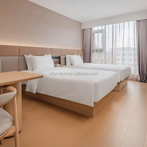 Cama de Madera Sólida de Lujo, Tamaño King, Diseño para Hoteles de Negocios, con Cabecera, para Proyectos de Mobiliario de Hoteles, Base para Colchón Comercial - Product Image 4