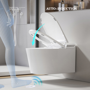 Nouvel arrivage Toilette intelligente murale haut de gamme de bonne qualité couleur blanche Inodoro Salle de bain suspendue au mur Toilette intelligente automatique - Product Image 3