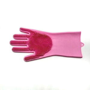 Gants de nettoyage en silicone réutilisables résistants à la chaleur avec brosse intégrée pour la vaisselle, utilisables en été comme en hiver - Product Image 3