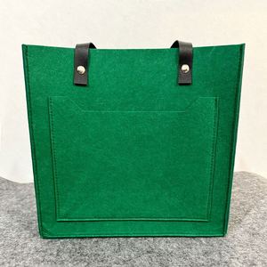 Sac fourre-tout pour femmes avec logo de taille personnalisée Sac à provisions large et uni imprimé Sac fourre-tout en feutre avec logo - Product Image 3