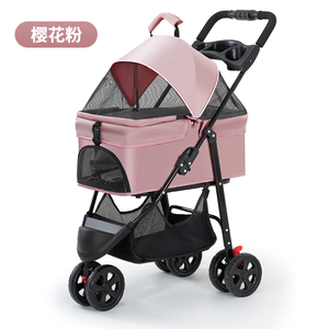 Carrito para Mascotas Color Negro Carbón con 4 Ruedas, Malla Transpirable, Plegable, para Perros, Uso en Todas las Estaciones - Product Image 3