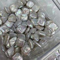 Vente en gros de perles d'eau douce baroques blanches carrées de 10 à 12mm