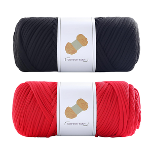 Suministro al por mayor de hilo de tela 100% poliéster de 200g para tejer a mano camisetas, alfombras de ganchillo, zapatillas, bolsos y artículos de almacenamiento de alta elasticidad. - Product Image 4