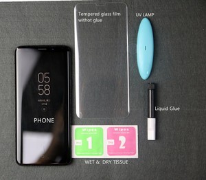 Protection d'écran en verre trempé incurvé UV à colle intégrale, fonctionne avec les empreintes digitales LED pour Samsung S23 Ultra Redmi Note 14 <span class=keywords><strong>Pro</strong></span>+ <span class=keywords><strong>Infinix</strong></span> Tecno - Product Image 3