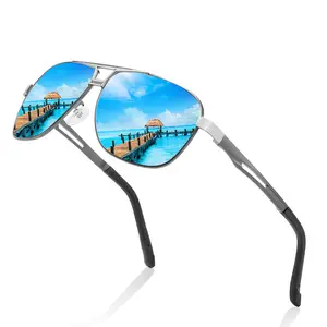 2023 Custom high quality fashion polarized outdoor aluminum magnesium Men's sunglasses fishing business driving sunglasses