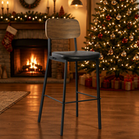 Tabouret de bar industriel empilable robuste pour café, restaurant, hôtel, bistrot