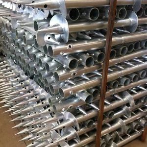 Anclaje Espiral para Montaje en Suelo de Paneles Solares Fotovoltaicos, Estructura de Acero, Pilar de Acero Q235 Galvanizado - Product Image 6
