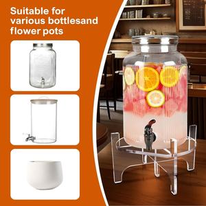 Support de conteneur de bar transfrontalier en acrylique transparent moderne Distributeur de boissons de jus de fruits Vase Support à gâteaux pour assiette de fruits - Product Image 2