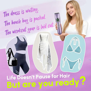 Rasoir électrique double tête IPX7, rasoir indolore, pratique pour les voyages, épilation complète du corps, meilleur épilateur pour femmes - Product Image 2