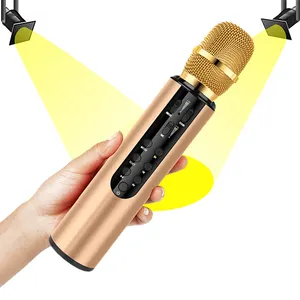 Vente chaude Microfone de studio d'enregistrement dynamique cardioïde, Microphone sans fil portable Vocal Microphones sans fil pour Iphone M6