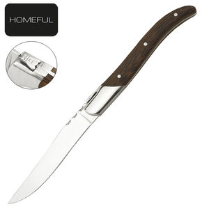Couteau à steak en acier inoxydable avec manche en bois personnalisé 420 s/s, offre spéciale - Product Image 2
