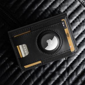 Men's Smart Bifold Leather for AIRTAG <b>Wallet</b> Hot Sale Designer RFID Blocking Aluminum Credit Pop up <b>Card</b> <b>Holder</b> with ID Window - Product Image 5