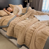 Neue Winter-Fleece-Decke, dick gefüttert, einfarbig, nordischer Stil, für Schlafsaal und Sofa, kleine Größe, Polyesterfaser, Großhandel, Export