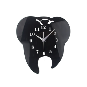 Jam dinding akrilik bentuk gigi, stiker dinding cermin kreatif akrilik 3D untuk dekorasi rumah - Product Image 6
