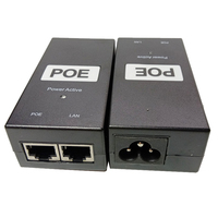 Injecteur PoE EBY Commutable 48V 24V 15V 12V 0.5A 1A Adaptateur Ethernet de Bureau pour Caméra IP CCTV Téléphone AP 100Mbps