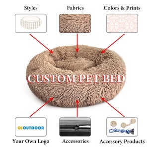 Fabrik Großhandel Runde Plüsch Weiche Warme Bequeme Wasserdichte Haustier Zubehör Sofa Katze Hund Haustier Bett - Product Image 2