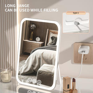 Zonyin Gepersonaliseerde Make-Up Spiegel Type-C Oplaadbare Touchscreen Draagbare Make-Up Spiegel Met Led Helderheid Verstelbare Verlichting - Product Image 4