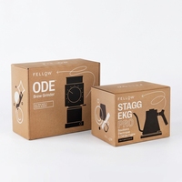 Boîtes d'emballage personnalisées pour petits appareils électroménagers en papier kraft et carton blanc avec couvercles à clipser, imprimées en sérigraphie pour machines à café