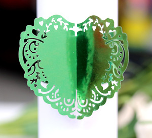 Laser <span class=keywords><strong>Creux</strong></span> Amour Papier <span class=keywords><strong>Petit</strong></span> Cercle Blanc Glacier Papier Papillon Boucle Serviette Créative Décoration - Product Image 6