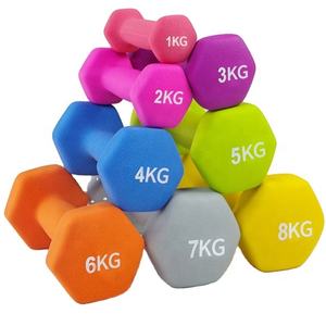 Acheter des haltères bon marché couleur femmes ménage Hexagonal antidérapant ensemble d'haltères de gymnastique - Product Image 1