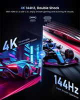 Écran d'extension pour ordinateur portable 4K 19 pouces 144Hz, moniteur de jeu portable avec interface Type C, panneau LTPS, temps de réponse de 3 ms