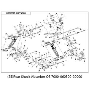 Amortisseur arrière pour <span class=keywords><strong>CF</strong></span> 500 800 ZForce 950 <span class=keywords><strong>1000</strong></span> EPS SSV ZF1000 CF1000US CF1000UTR OEM 7000-060500-20000 Pièces de <span class=keywords><strong>moto</strong></span> - Product Image 3
