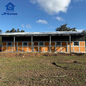 प्रीफैब्रिकेटेड हॉट डुबकी गैल्वेनाइज्ड मॉड्यूलर आसानी से बिक्री के लिए मुफ्त खड़ी घोड़े की स्टॉल - Product Image 2